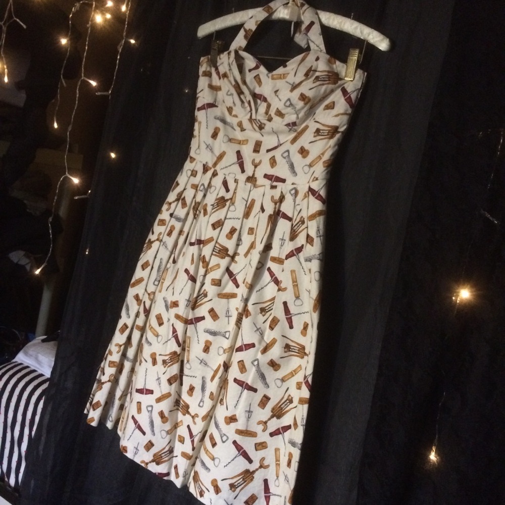 ModCloth Fervour In Vinos Veritas Wine Dress Small